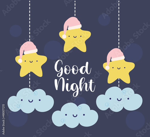good night baby card
