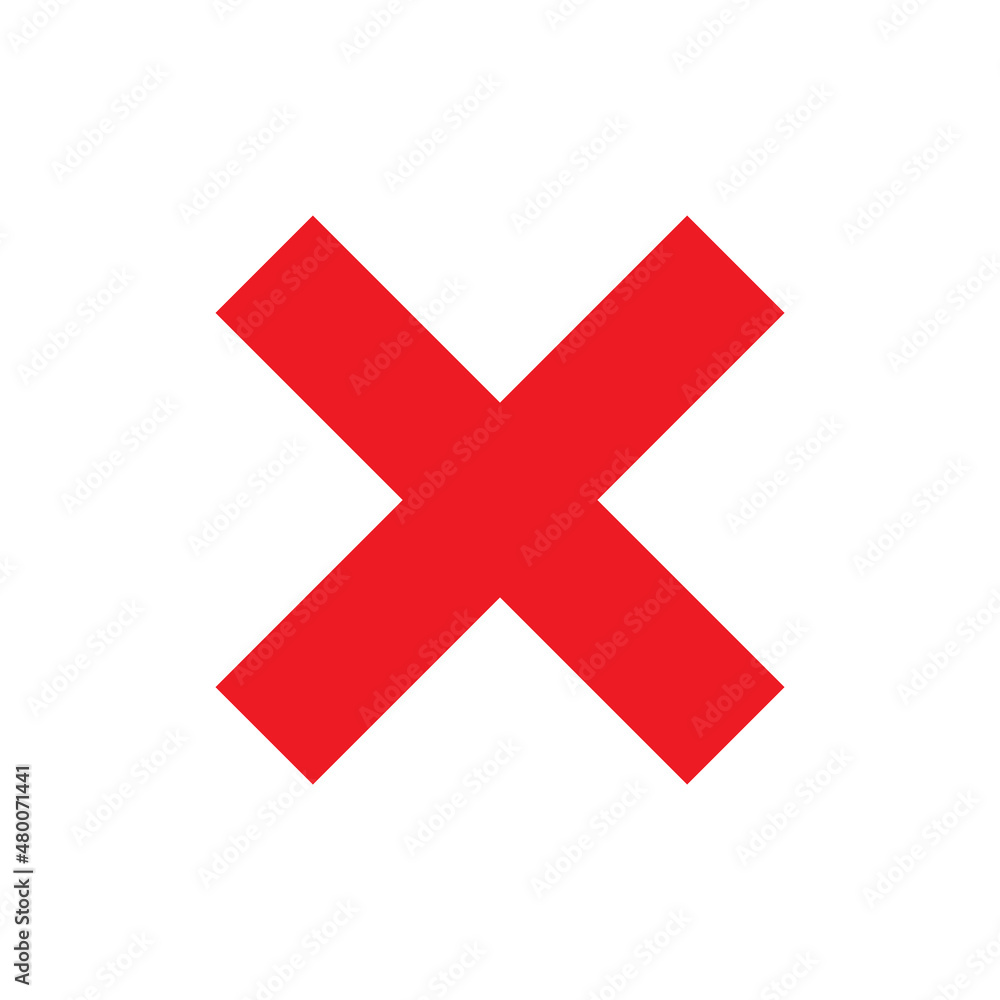 check mark red cross icon vector check mark red cross icon vector