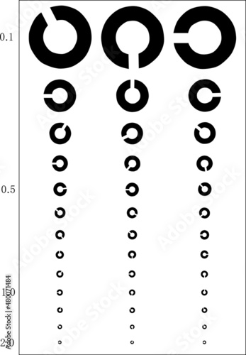 視力検査のイラストイメージ素材