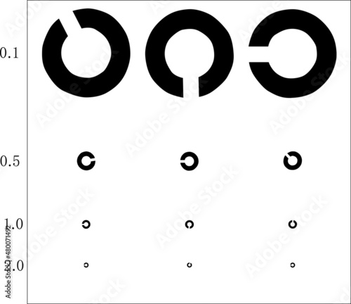 シンプルな視力検査のイメージ