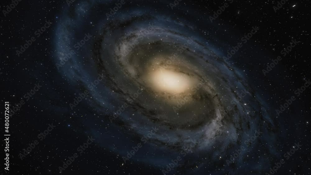 Starship flies at the speed of ligh near the center of the Milky Way galaxy in space. Billions of stars in Andromeda galaxy. Highly detailed 4k cinematic model of galaxy and arms of stars Starship flies at the speed of ligh near the center of the Milky Way galaxy in space. Billions of stars in Andromeda galaxy. Highly detailed 4k cinematic model of galaxy and arms of stars