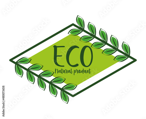 eco natural product stamp