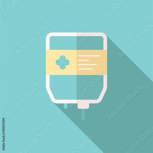 Art & IllustrationBlood bags icon , Vector flat long shadow design.