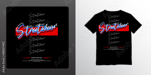 Streetwear t-shirt design, suitable for screen printing, jackets and others