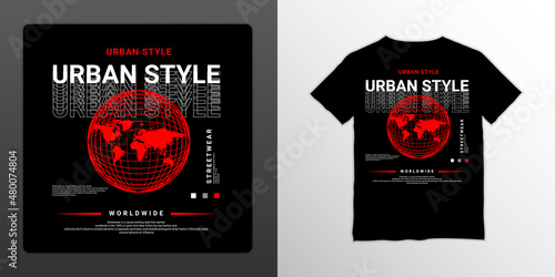 Streetwear t-shirt design, suitable for screen printing, jackets and others