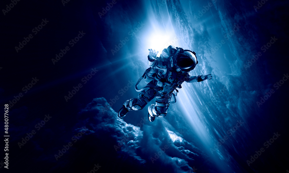 Astronaut and space exploration theme. Astronaut and space exploration theme.