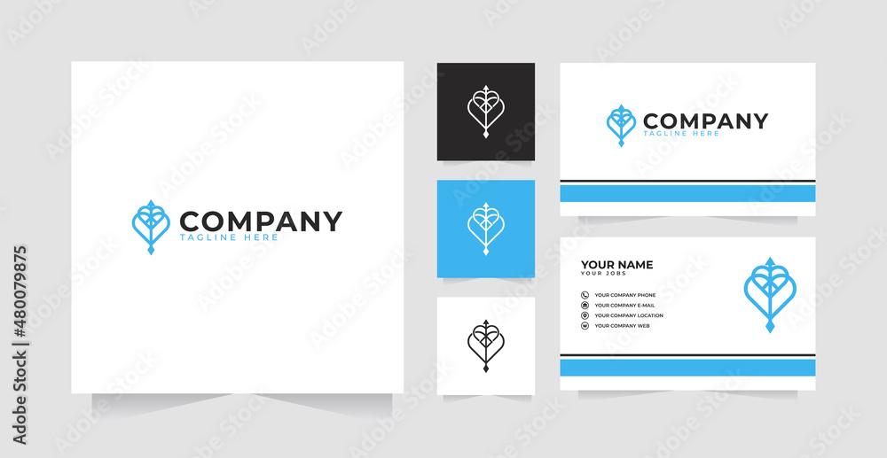 Love Logo Design Template and business card Love Logo Design Template and business card
