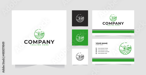 Farm Logo Design Template and business card
