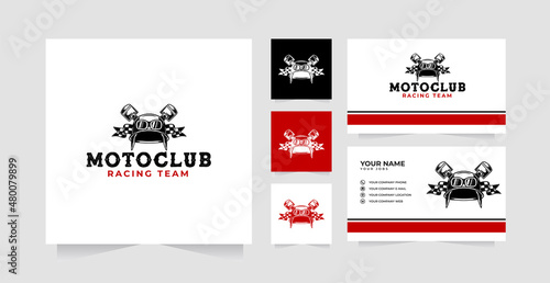 Motor club Logo Design Template and business card