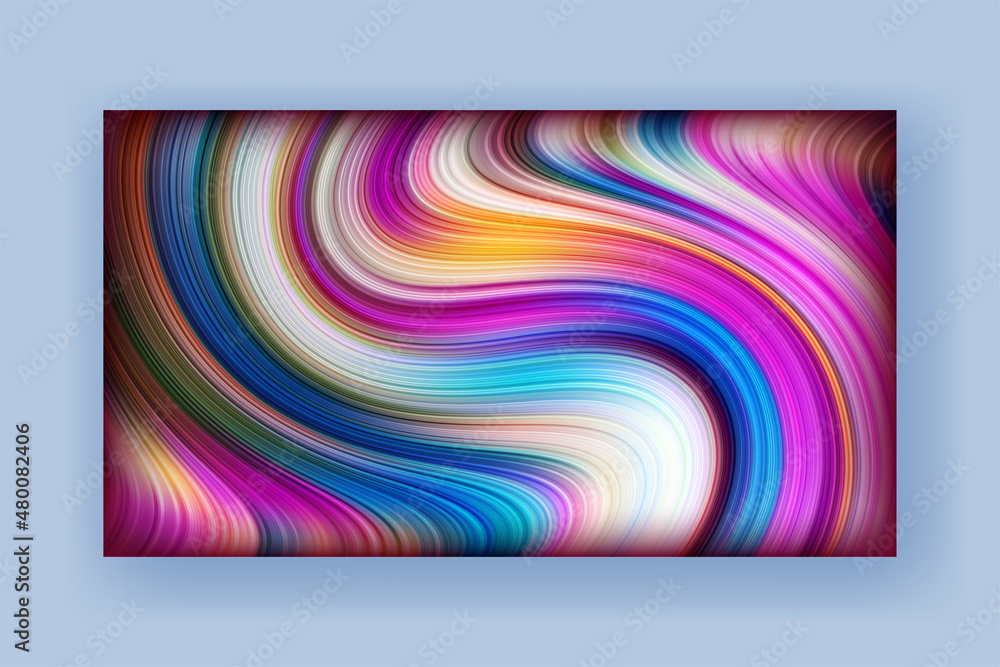 Curved vibrant wavy line smooth stripe beautiful abstract modern