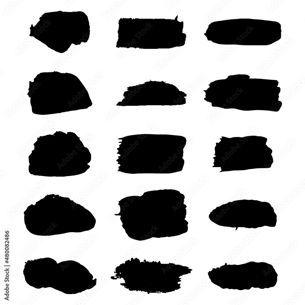 Hand painted brush strokes.Grunge brush strokes. Hand painted brush strokes.Grunge brush strokes.