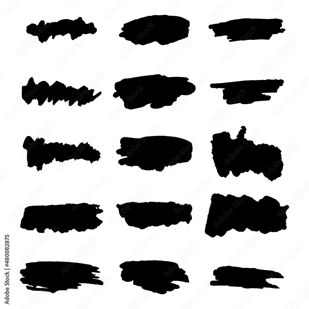 Hand painted brush strokes.Grunge brush strokes. Hand painted brush strokes.Grunge brush strokes.