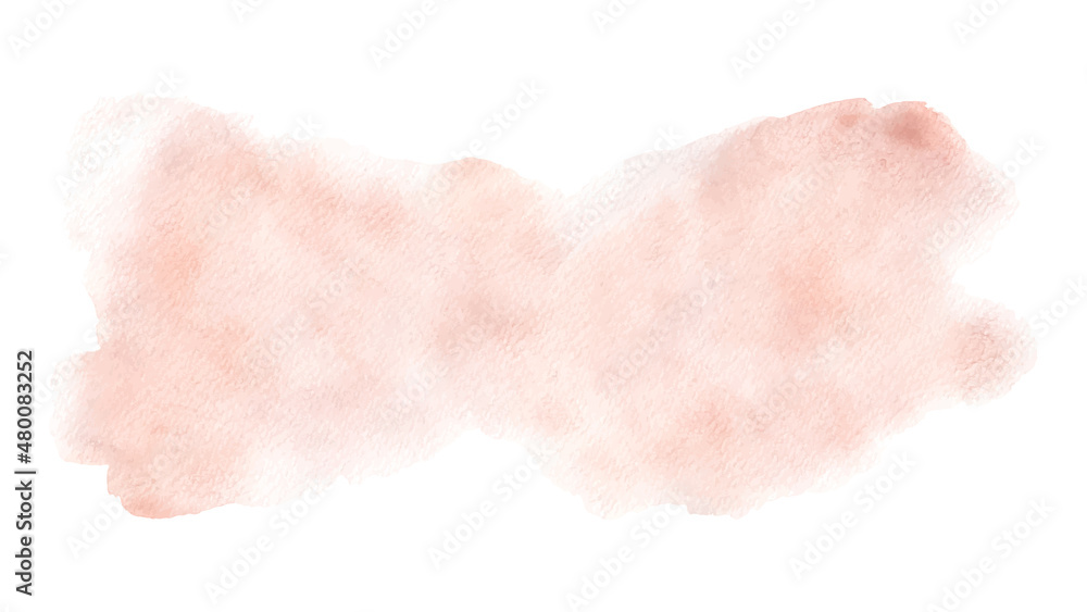 Fototapeta premium Abstract watercolor orange paint stain on white background