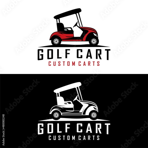 golf cart logo design vector