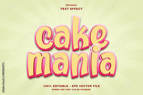 cake mania game title editable text effect photo