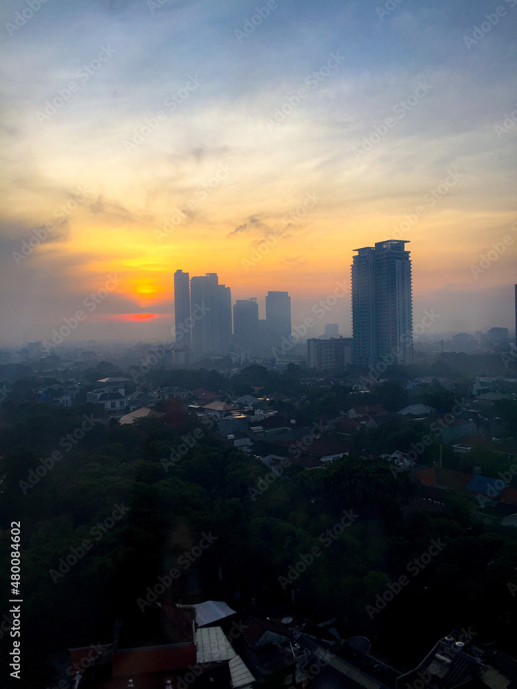 Fototapeta premium city sunrise
