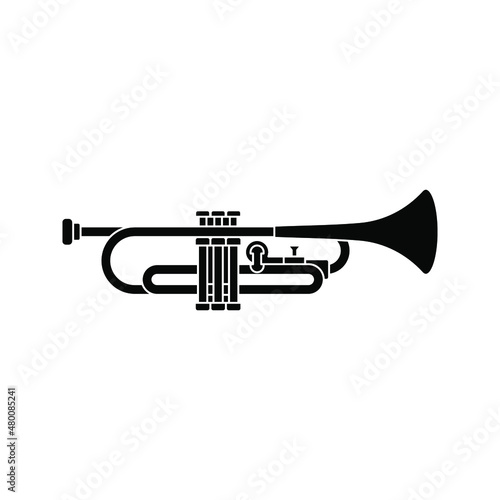 Trumpet icon. Trumpet symbol flat style icon design. vector illustration