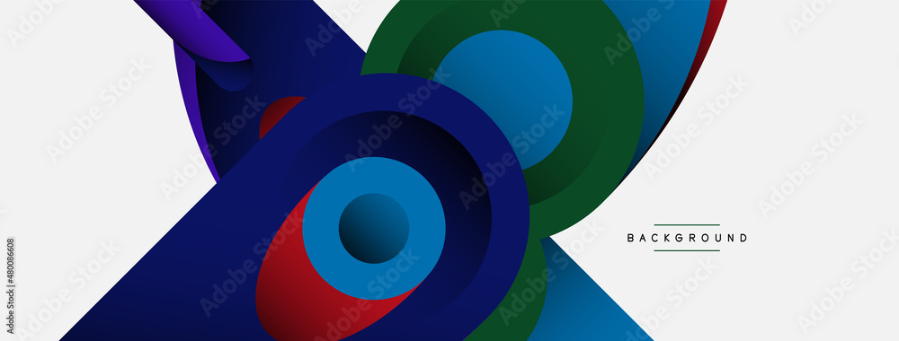 Abstract background. Minimal geometric circles and round style shapes with deep shadow effects. Trendy technology business template for wallpaper banner or background Abstract background. Minimal geometric circles and round style shapes with deep shadow effects. Trendy technology business template for wallpaper banner or background
