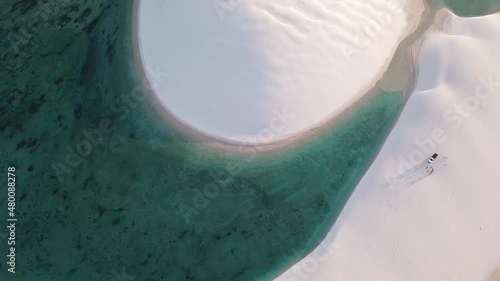 Lençóis Maranhenses National Park aerial view - One of the most beautiful places in Brazil photo