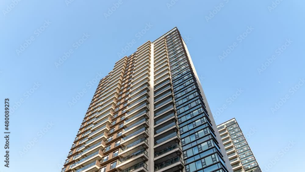 time lapse of new high residential building time lapse of new high residential building