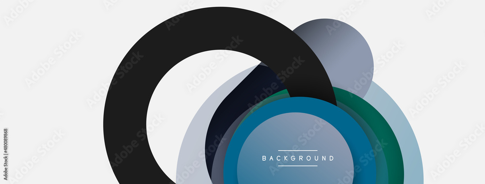Vector round shapes circles minimal geometric background. Vector illustration for wallpaper banner background or landing page Vector round shapes circles minimal geometric background. Vector illustration for wallpaper banner background or landing page