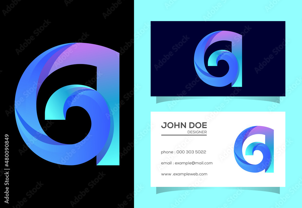 Gradient A letter logo design template Gradient A letter logo design template