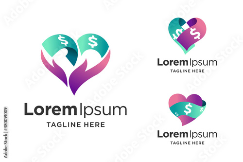 money lover logo with gradient color concept
