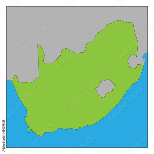 南アフリカの地図です。