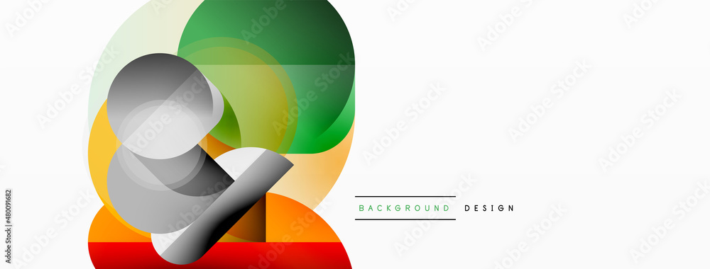 Round triangle shapes lines and circles. Geometric vector illustration for wallpaper banner background or landing page Round triangle shapes lines and circles. Geometric vector illustration for wallpaper banner background or landing page
