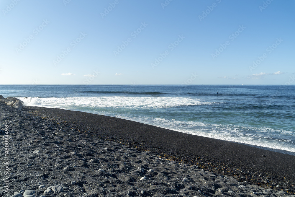 Coastline of the Atlantic Ocean in Tenerife. Ocean colors.