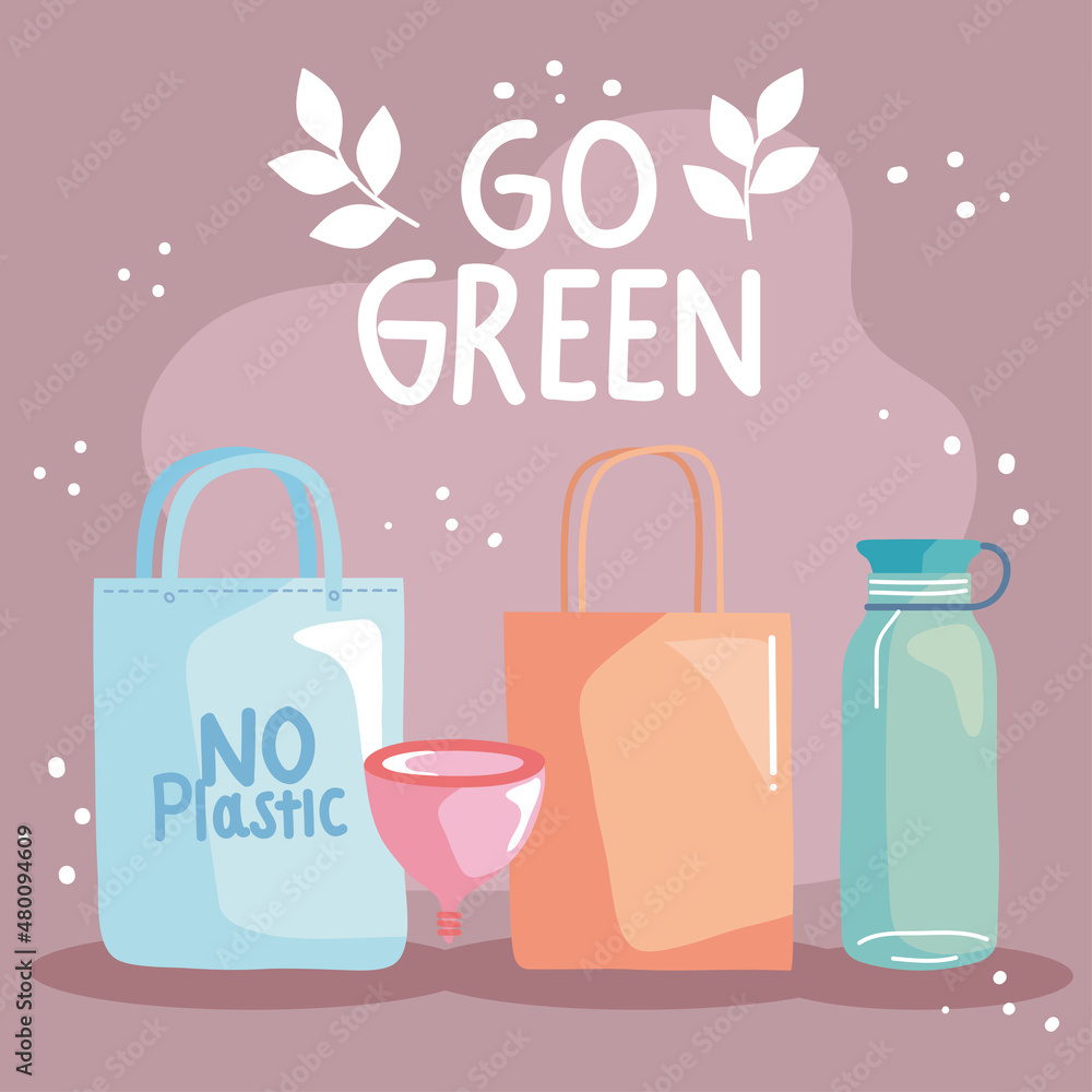 go green four icons go green four icons