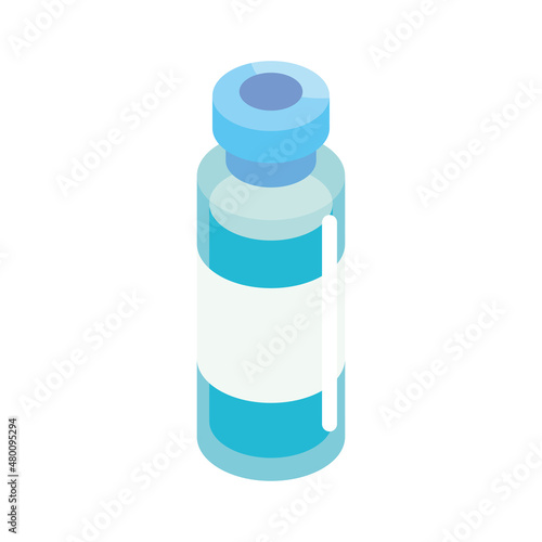 vaccine vial isometric