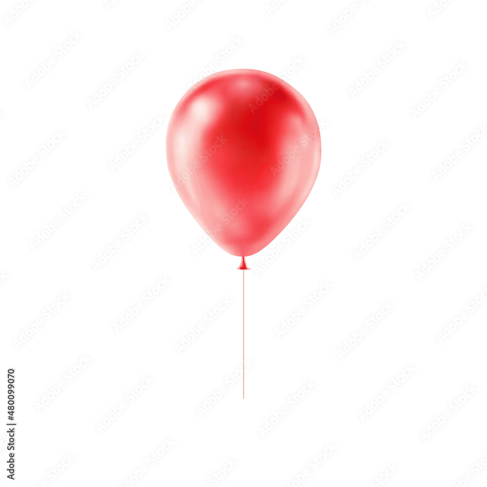 Red balloon. Photo of a balloon inflated with helium isolated on a white background for design and web. Red balloon. Photo of a balloon inflated with helium isolated on a white background for design and web.