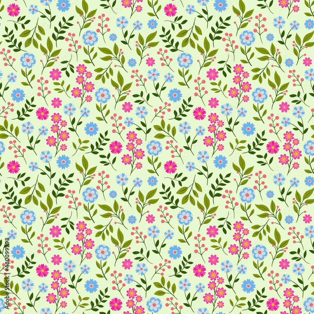 Seamless vector summer floral pattern Seamless vector summer floral pattern