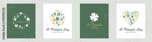 Obraz na płótnie St. Patrick's Day card set.