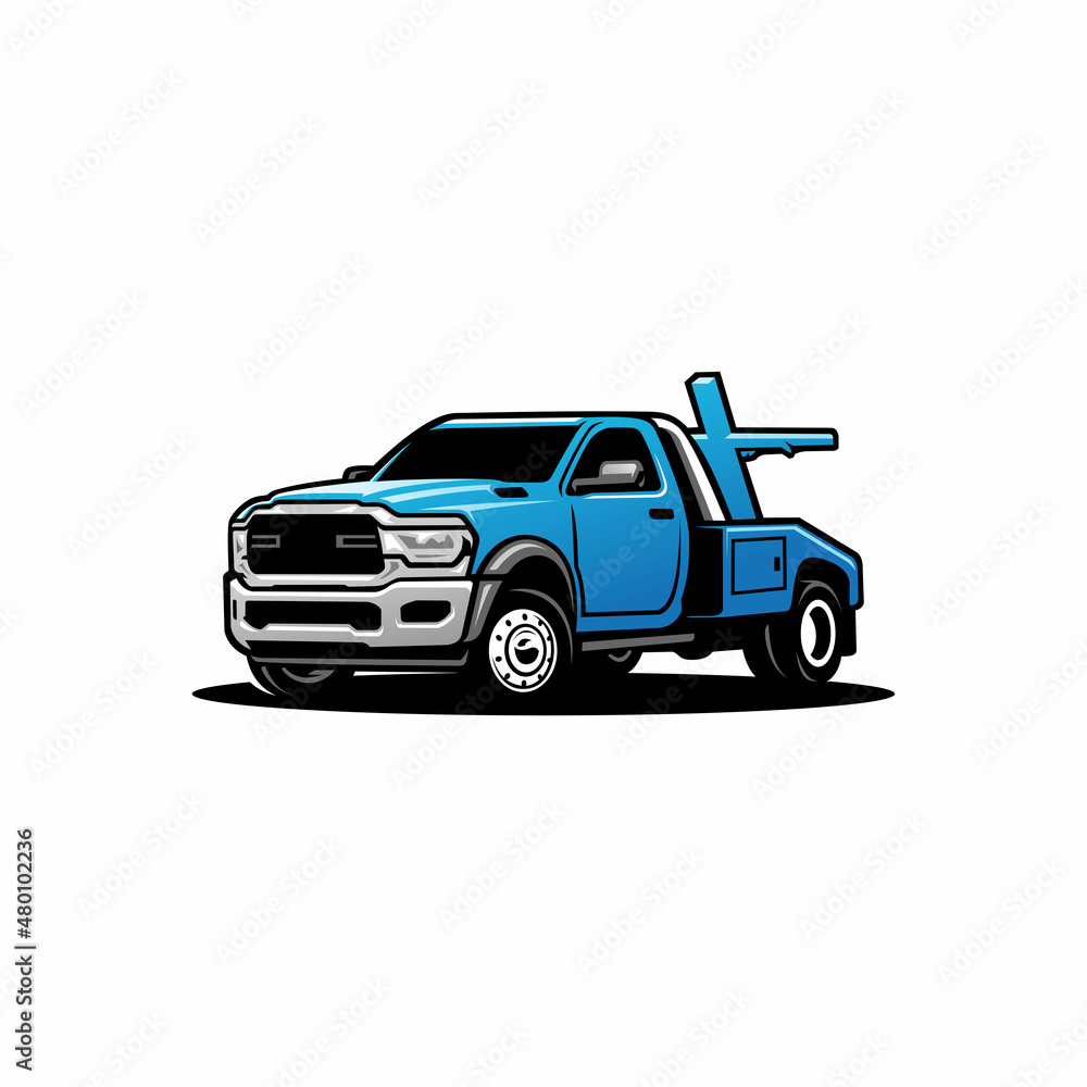 tow truck. service truck illustration vector
