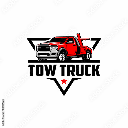 tow truck. service truck logo vector
