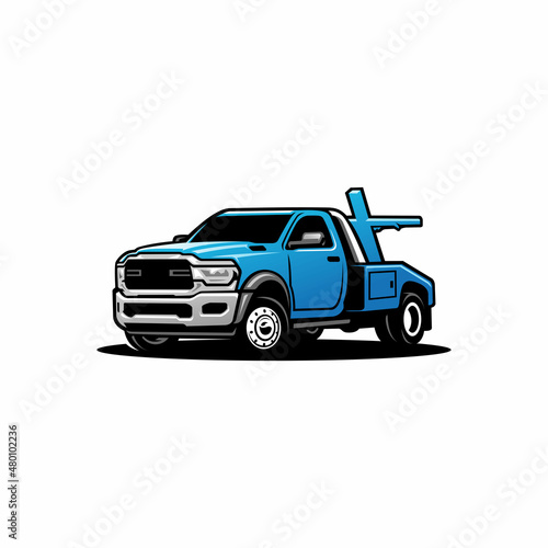 tow truck. service truck illustration vector