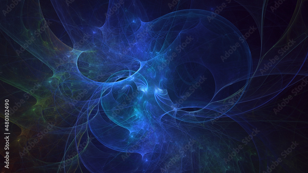 Fototapeta premium 3D rendering abstract multicolor technology fractal light background