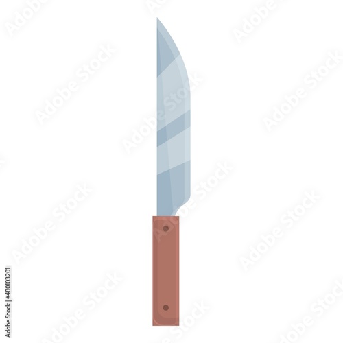 Bbq knife icon cartoon vector. Steak roast. Party picnic