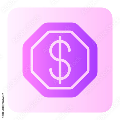 digital money gradient icon