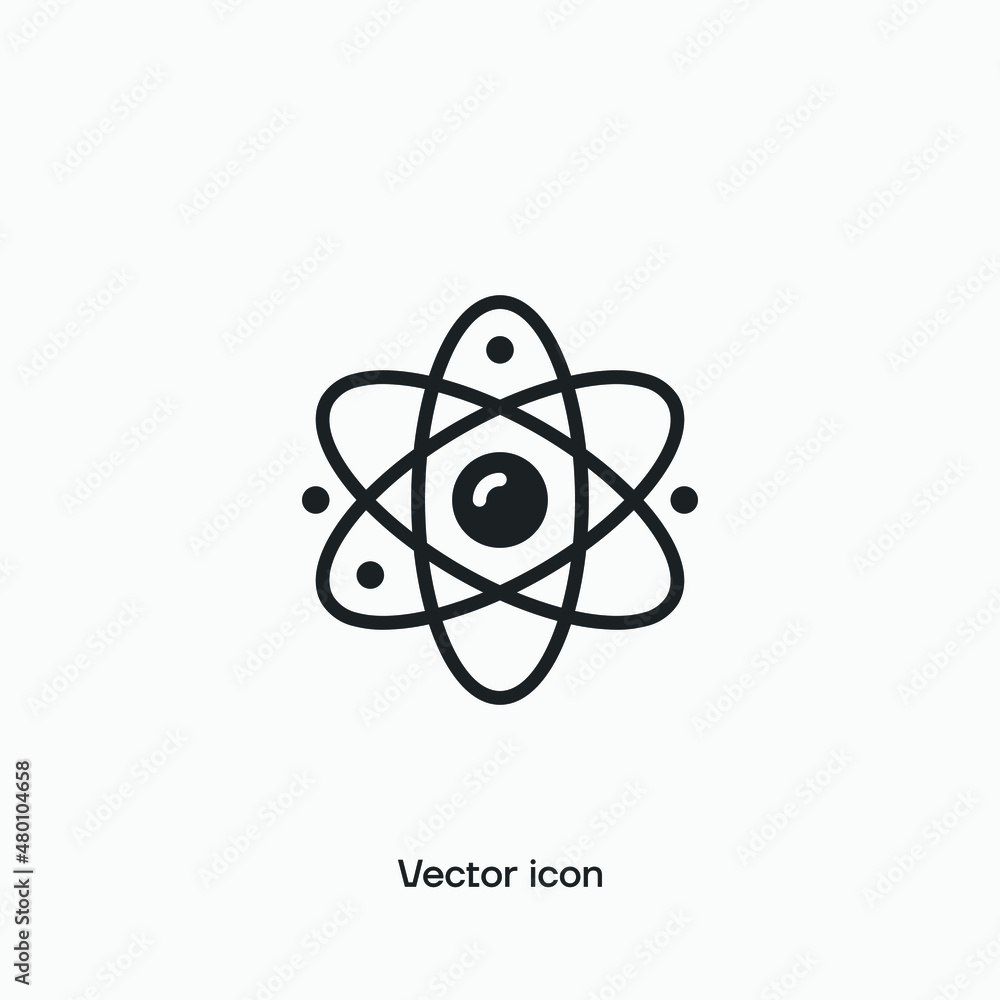 Atom vector icon. Premium quality. Atom vector icon. Premium quality.