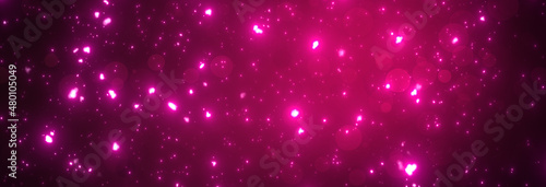 Wallpaper Mural キラキラと舞う光の粒の横長の壁紙　パーティクル　光の粒　粒々 Torontodigital.ca