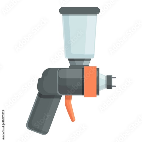 Paint sprayer icon cartoon vector. Spray gun. Air painter