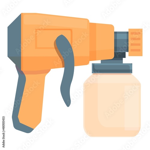 Paint air gun icon cartoon vector. Spray auto. Metal pistol