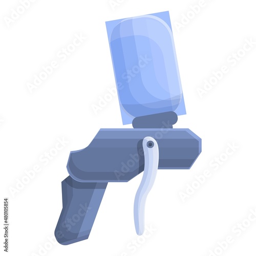 Body car painter icon cartoon vector. Paint gun. Air auto