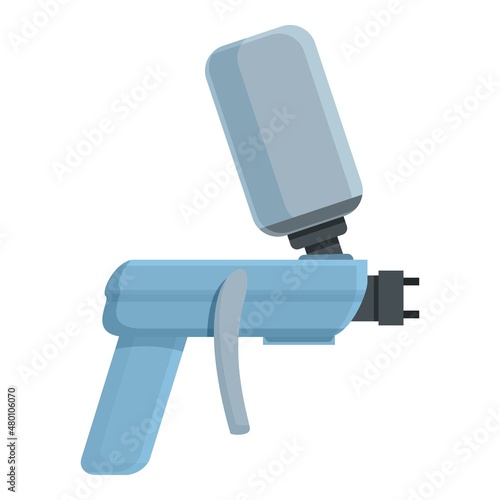 Industrial spray gun icon cartoon vector. Air paint. Car auto body