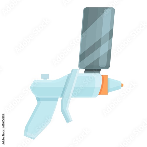 Autobody sprayer icon cartoon vector. Paint spray. Air gun