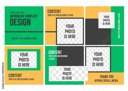 Creative microblog or carousel design with vector file for your digital content 