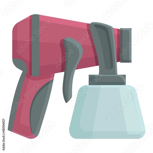 Lacquer sprayer icon cartoon vector. Spray gun. Air painter
